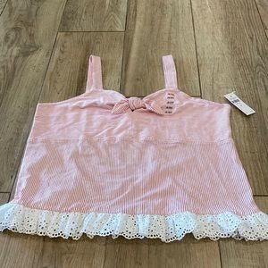 NWT Justice Red & White Top - 18/20